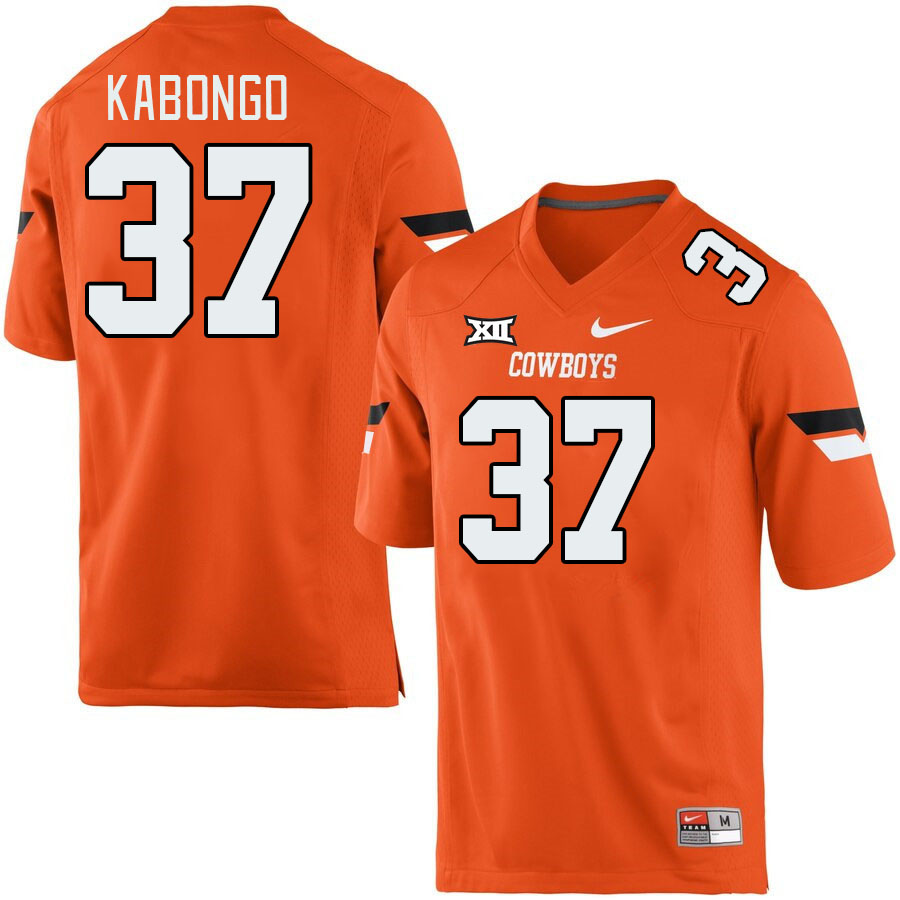 Men #37 David Kabongo Oklahoma State Cowboys College Football Jerseys Stitched-Retro Orange